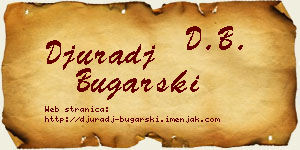 Đurađ Bugarski vizit kartica